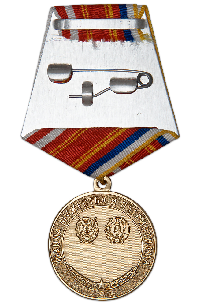 Реверс награды Медаль «100 лет ДОСААФ» с бланком удостоверения