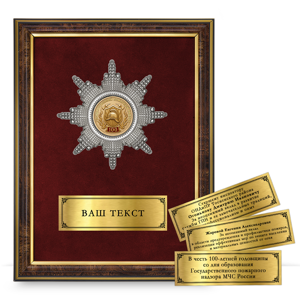 Панно наградное «100 лет ГПН МЧС России»