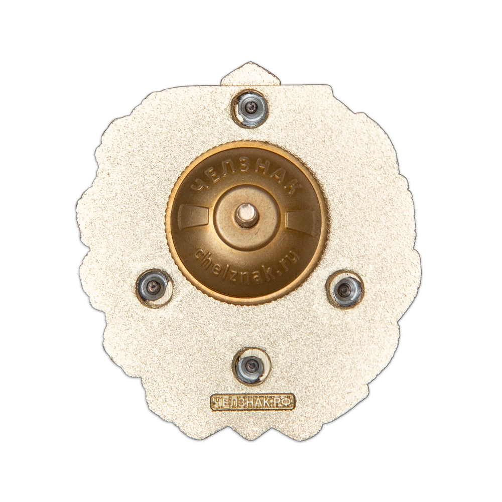 Реверс награды Нагрудный знак «20 лет отряду пограничного контроля "Дагестан"» с бланком удостоверения