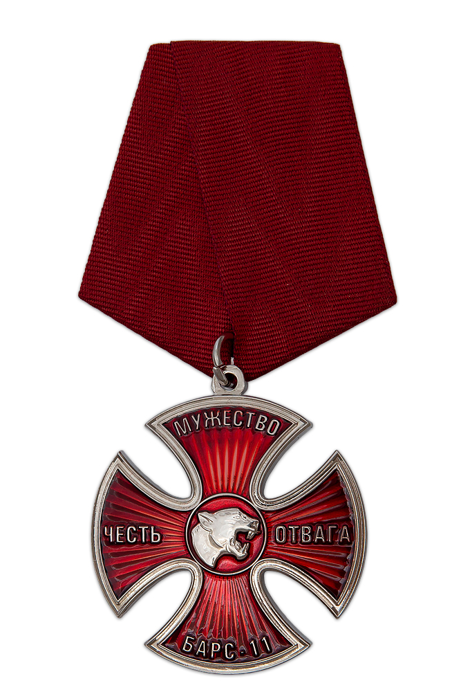 Орденский знак Добровольческого отряда Специального назначения БАРС-11 «За Мужество» II степени