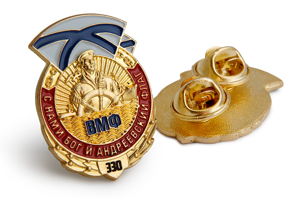 3D фото награды Знак на цанге «330 лет ВМФ»