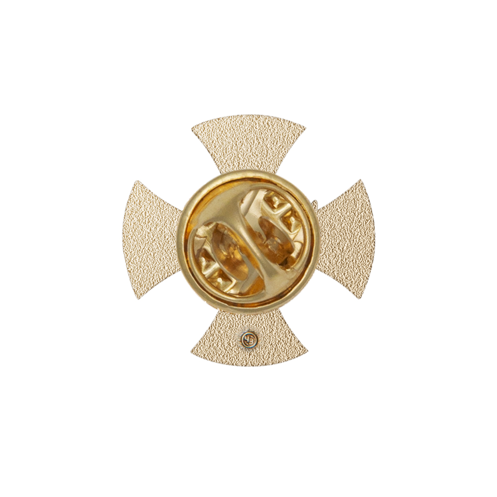 Реверс награды Лацканный знак к медали «Воин-доброволец»