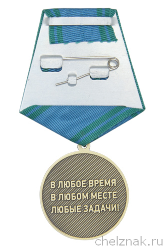 Реверс награды Медаль «55 лет 2 отдельной бригаде специального назначения (ОБрСпН)»