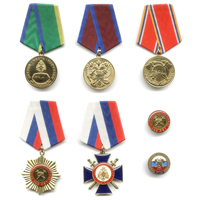 Комплект знаков и медалей «МЧС России»