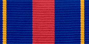 Лицевая сторона награды Лента к 14007 знак на колодке «30 лет УБОП-РУБОП» (14129 «95 лет патрульно-постовой службе полиции»)