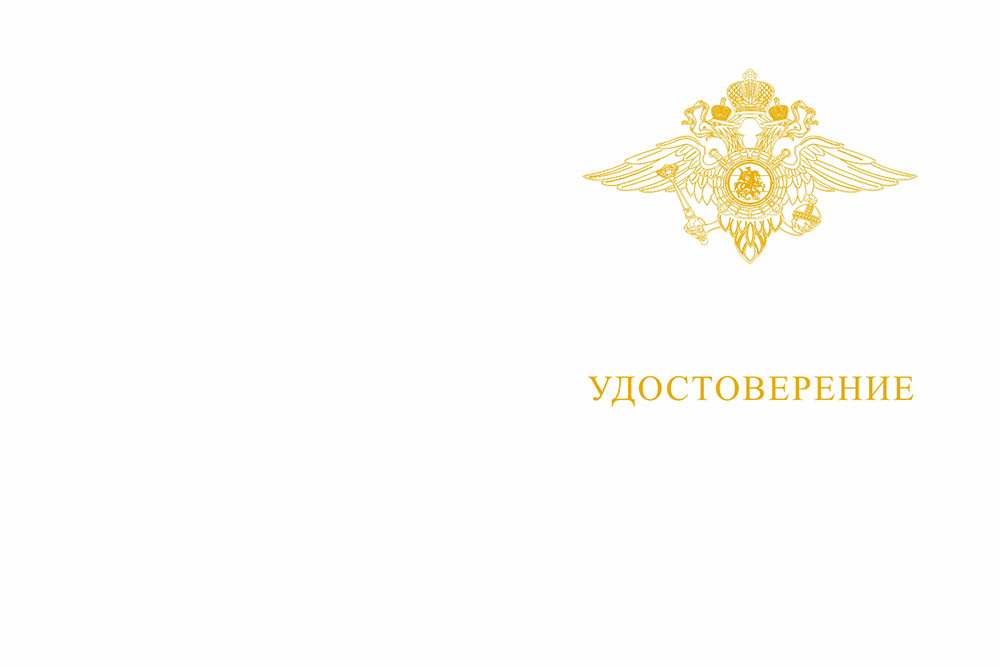 Бланк лицевая сторона Медаль МВД РФ «И.Д. Путилин» с бланком удостоверения