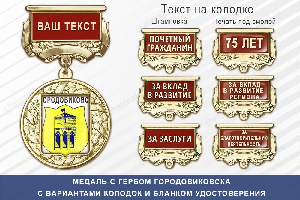 Медаль с гербом города Городовиковска Республики Калмыкия с бланком удостоверения, дополнительное фото 1