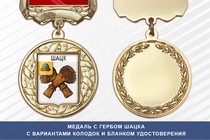 Медаль с гербом города Шацка Рязанской области с бланком удостоверения