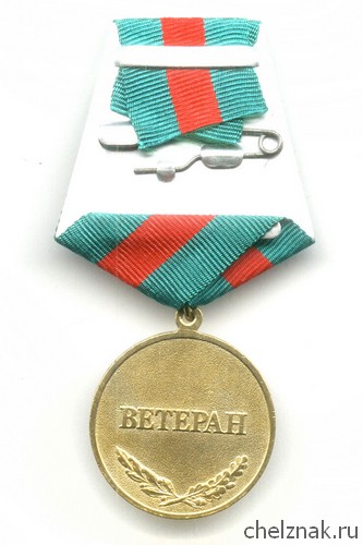 Реверс награды Медаль «Ветеран ПС ФСБ России» с бланком удостоверения