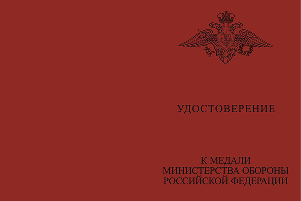 Лицевая сторона награды Знак МО РФ «За отличие в поисковом движении России» 3 степени с бланком удостоверения