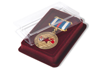 Удостоверение к награде Футляр для медали 32 мм на квадро-колодке «волна»