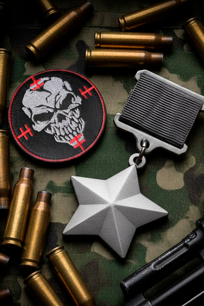 Медаль «Платиновая звезда Героя ЧВК Вагнер», муляж, дополнительное фото 1