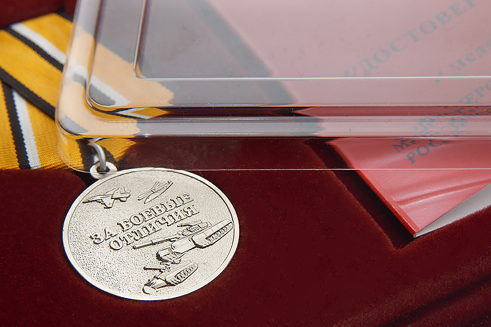 3D фото награды Наградной комплект к медали «За боевые отличия» 2017 года