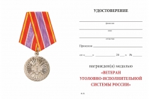 Удостоверение к награде Медаль ФСИН России «Ветеран уголовно-исполнительной системы России» с бланком удостоверения