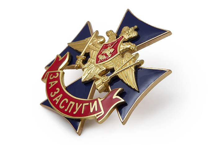 3D фото награды Знак «За заслуги» РВСН с бланком удостоверения