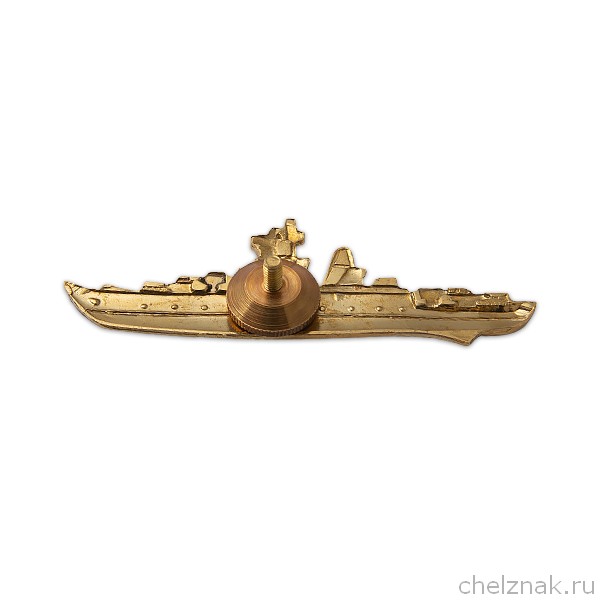 Реверс награды Знак «Командир корабля РФ» (золотистый)