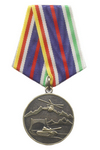 Медаль «Участнику операции по принуждению Грузии к миру» с бланком удостоверения