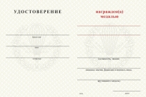 Удостоверение к награде Медаль ВДВ (с текстом заказчика), с бланком удостоверения