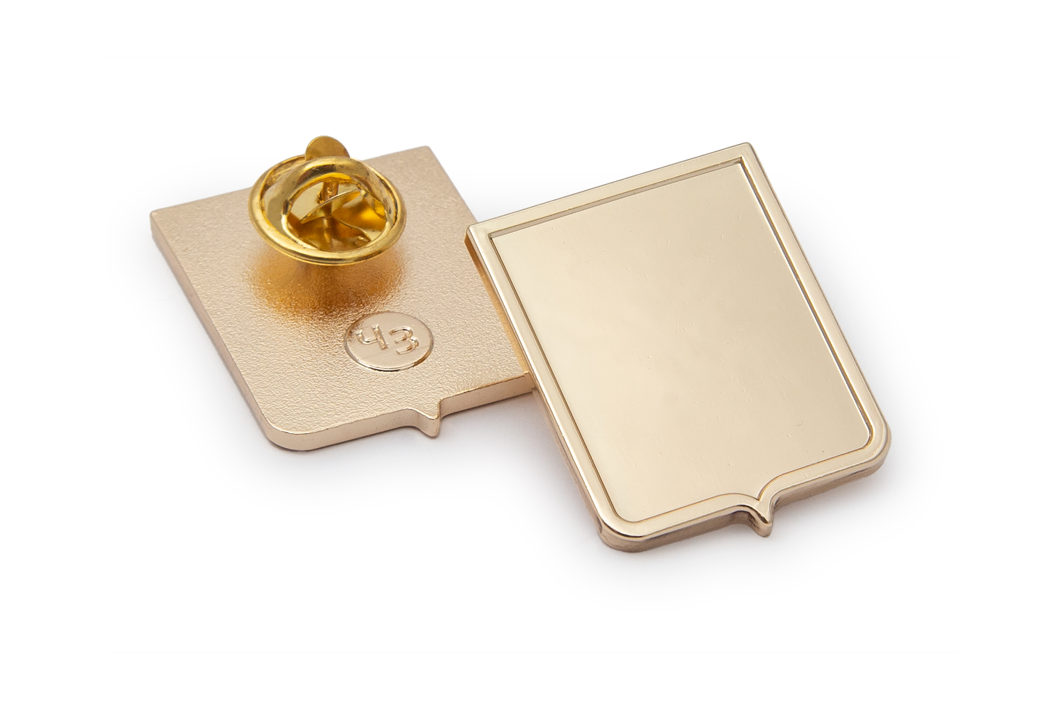 3D фото награды Знак под нанесение полиграфии "Геральдический щит - герб" 29х22мм (золото)