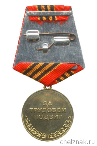 Реверс награды Медаль «За трудовой подвиг»