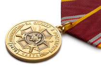 Медаль «За службу в СИБО ВНГ РФ. Войсковая часть 3478» с бланком удостоверения