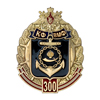 Знак «300 лет Краснознаменной Каспийской флотилии» с бланком удостоверения