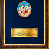 Купить бланк удостоверения Панно со знаком «100 лет Гражданской авиации России»