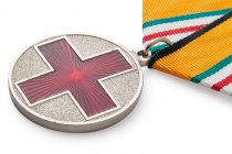 Медаль МО РФ «За помощь в бою» с бланком удостоверения