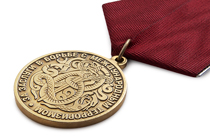 Медаль «За заслуги в борьбе с международным терроризмом» с бланком удостоверения