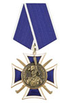 Медаль «Матвей Платов» (синий крест с накладками)