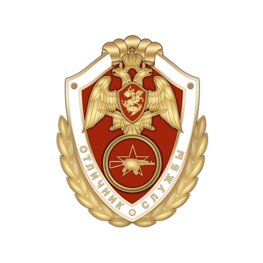 Нагрудный знак Росгвардии «Отличник службы в воинских частях (подразделениях) специального назначения, разведывательных воинских частях (подразделениях)»