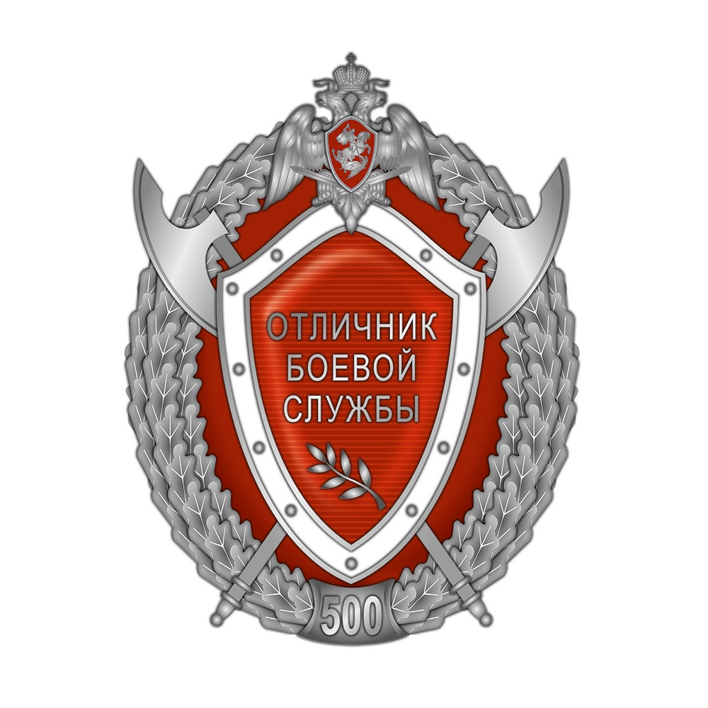 Нагрудный знак Росгвардии «Отличник боевой службы» 2 степени