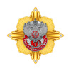 Знак «100 лет ГОССАНЭПИДСЛУЖБЕ России» с бланком удостоверения