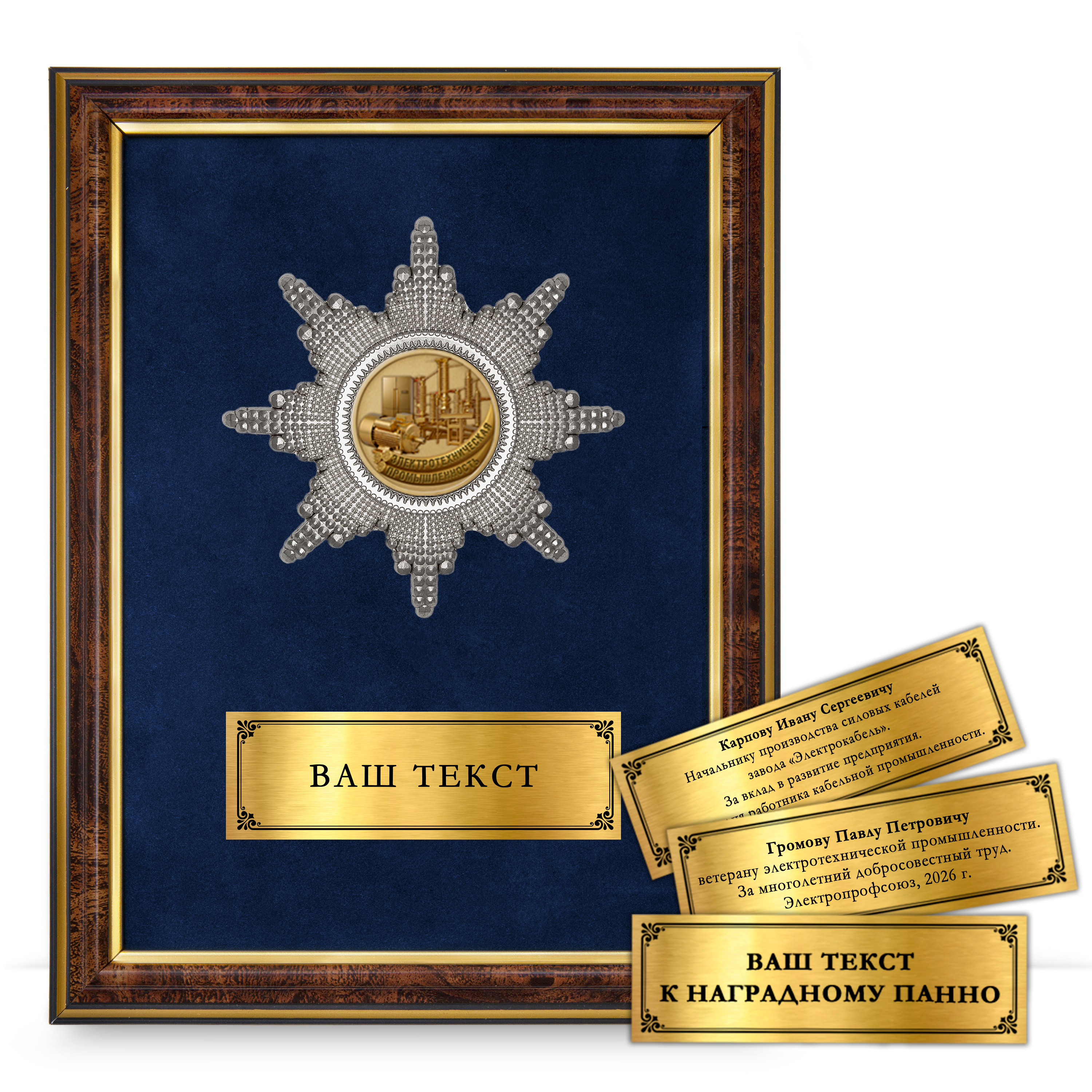 Наградное панно «За работу в электротехнической промышленности»