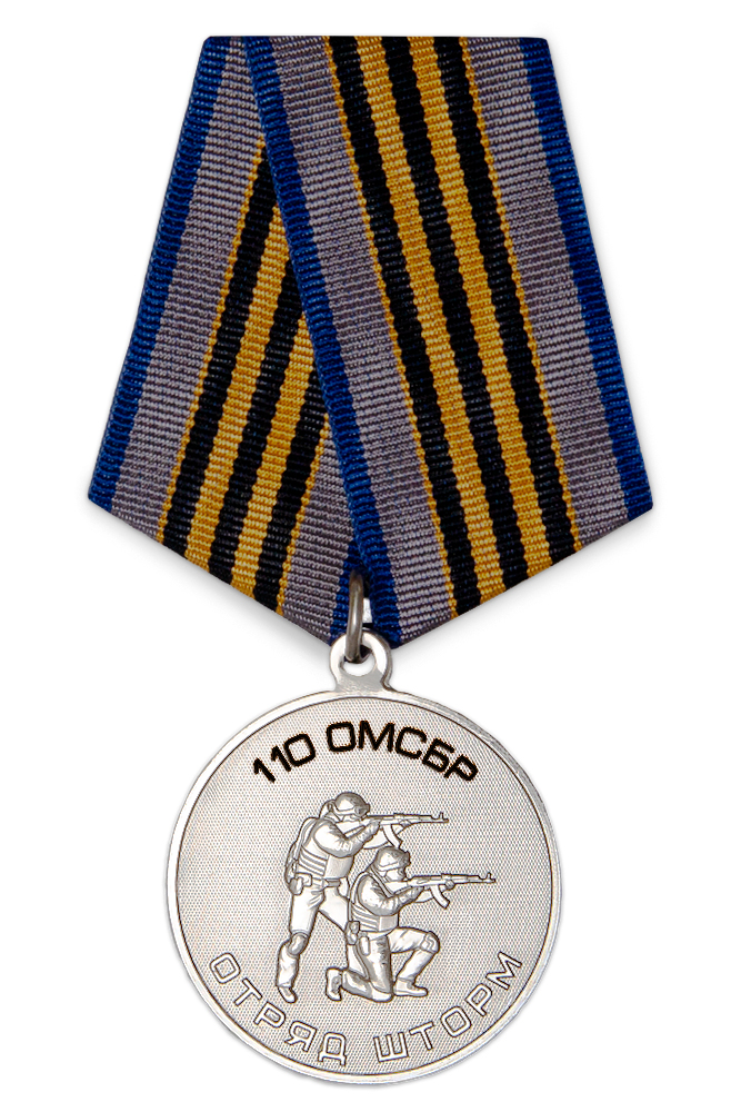 Медаль «Отряд "Шторм" 110-й ОМСБр» с бланком удостоверения