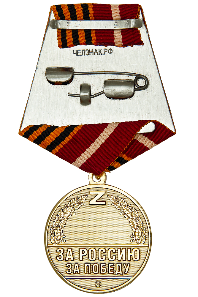 Реверс награды Медаль «За освобождение Соледара» с бланком удостоверения