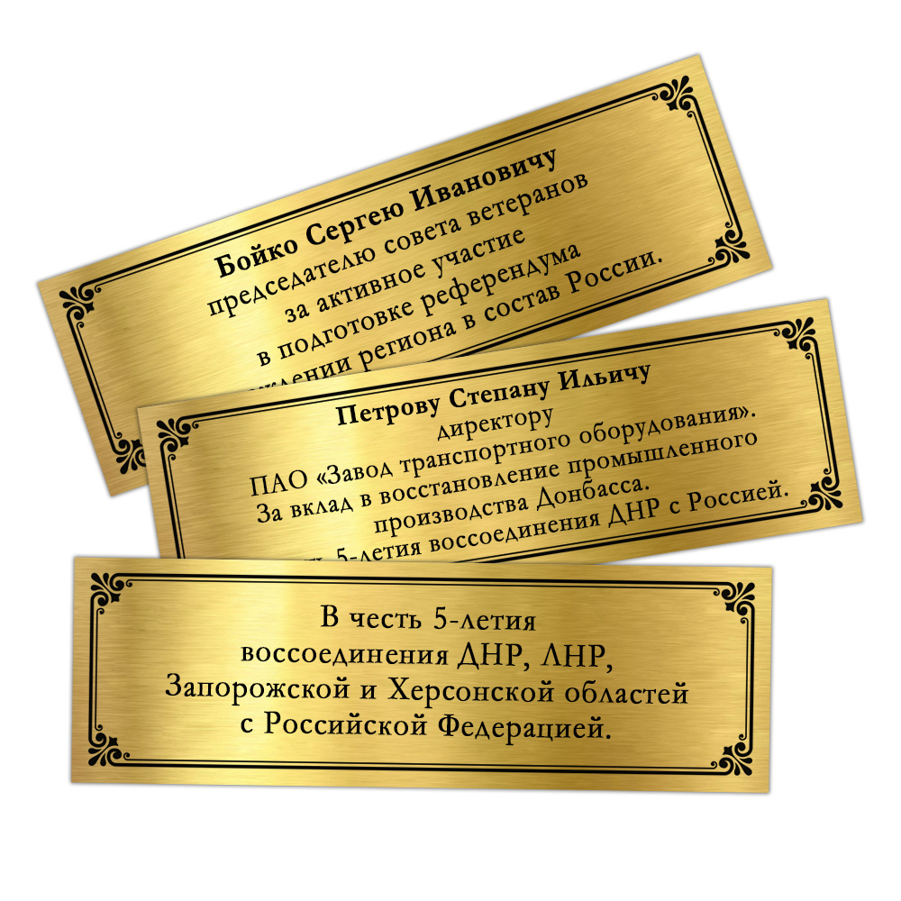 Наградное панно «За вклад в воссоединение Новороссии с Россией», дополнительное фото 1