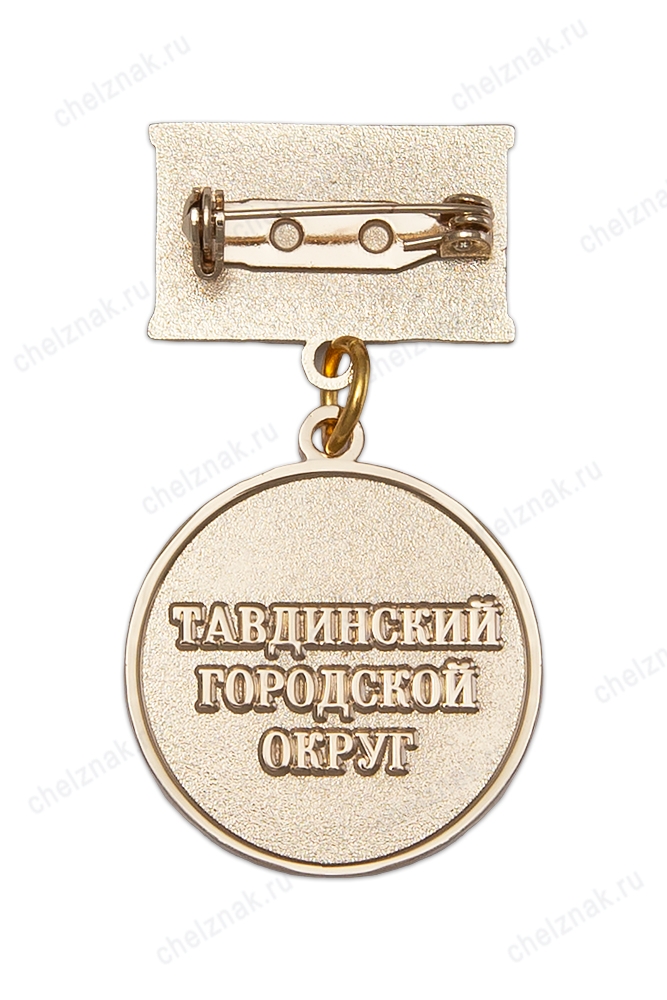 Реверс награды Знак отличия Тавдинского городского округа «За взаимодействие и сотрудничество»