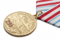 Медаль «290 лет Северному Флоту РФ. На страже морских рубежей» с бланком удостоверения