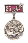 Медаль «За работу на Крайнем Севере. 25 лет» с бланком удостоверения
