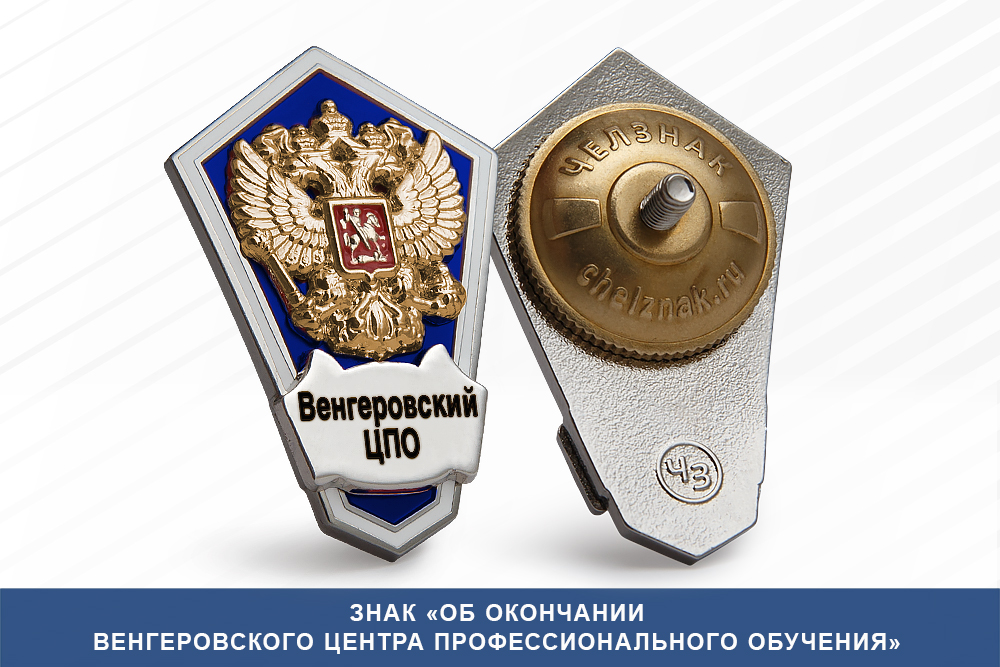 Лицевая сторона награды Знак «Об окончании Венгеровского центр профессионального обучения»