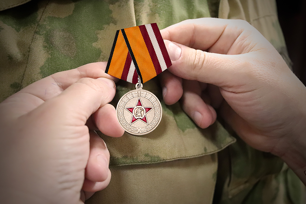 3D фото награды Медаль МО «Участнику специальной военной операции» с бланком удостоверения, 2