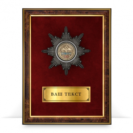 Панно с орденом «В честь 100-летия службы участковых уполномоченных полиции»