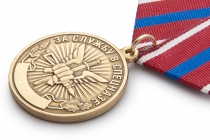 Медаль «За службу в подразделениях спецназа Росгвардии» с бланком удостоверения