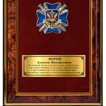 Удостоверение к награде Наградное панно с орденским знаком УИС