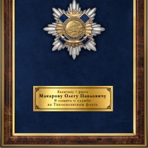 Панно с орденским знаком «За службу на Военно-морском флоте»