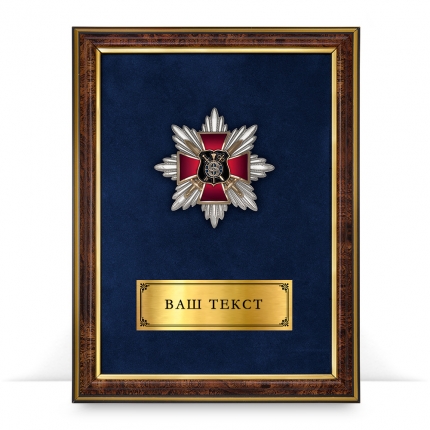 Панно наградное с орденским знаком «Служба защиты гостайны ВС РФ»