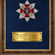 Панно наградное с орденским знаком «Служба защиты гостайны ВС РФ»