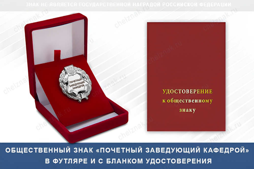 Знак «Почетный заведующий кафедрой» (под серебро) В002.6, дополнительное фото 1