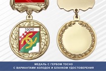 Медаль с гербом города Тосно Ленинградской области с бланком удостоверения